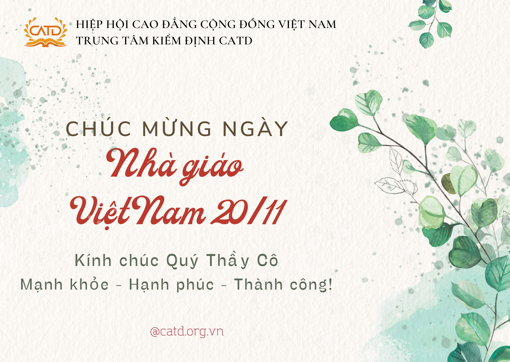 Chúc mừng ngày Nhà giáo Việt Nam 20/11 - CATD